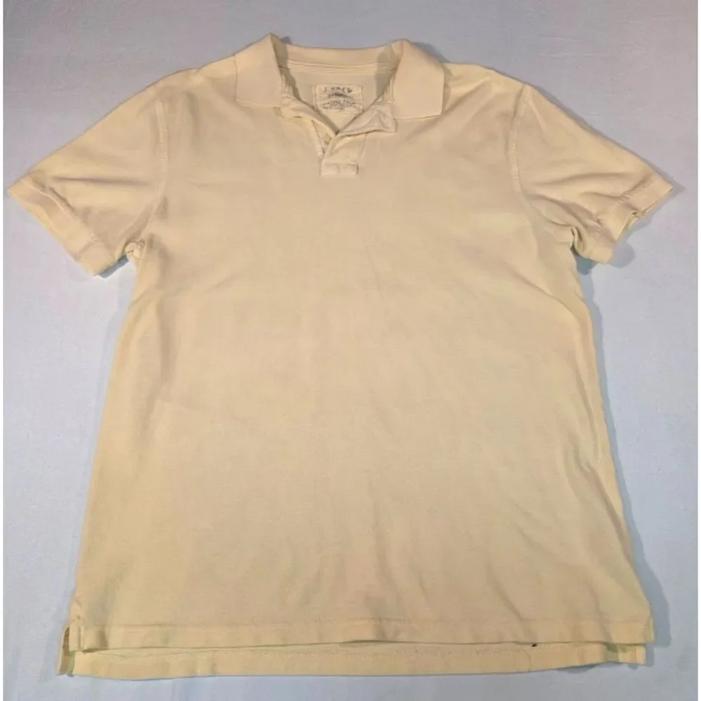 J.Crew Vintage Polo Shirt Yellow Cotton Classic Fit Men’s Large